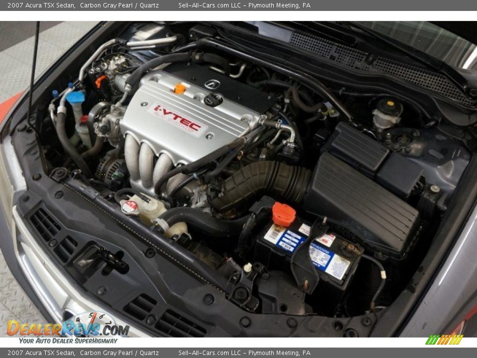 2007 Acura TSX Sedan Carbon Gray Pearl / Quartz Photo #36