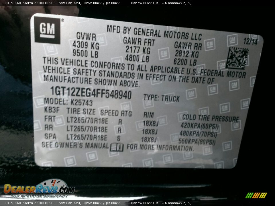 2015 GMC Sierra 2500HD SLT Crew Cab 4x4 Onyx Black / Jet Black Photo #9