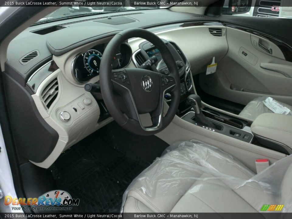 2015 Buick LaCrosse Leather Summit White / Light Neutral/Cocoa Photo #8