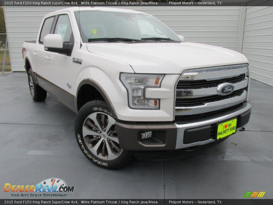 2015 Ford F150 King Ranch SuperCrew 4x4 White Platinum Tricoat / King Ranch Java/Mesa Photo #2