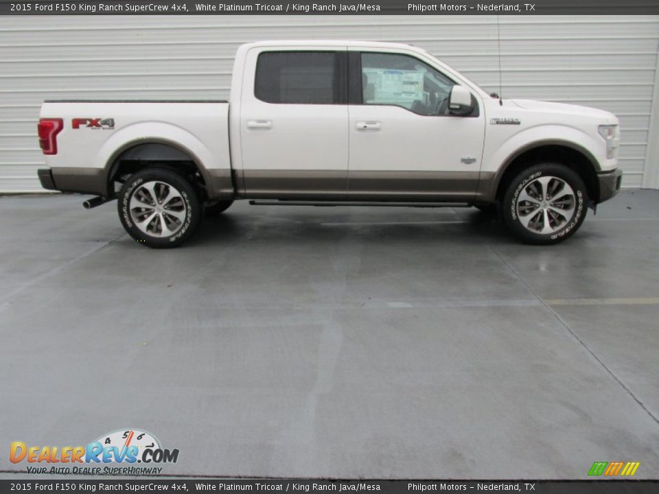 White Platinum Tricoat 2015 Ford F150 King Ranch SuperCrew 4x4 Photo #3