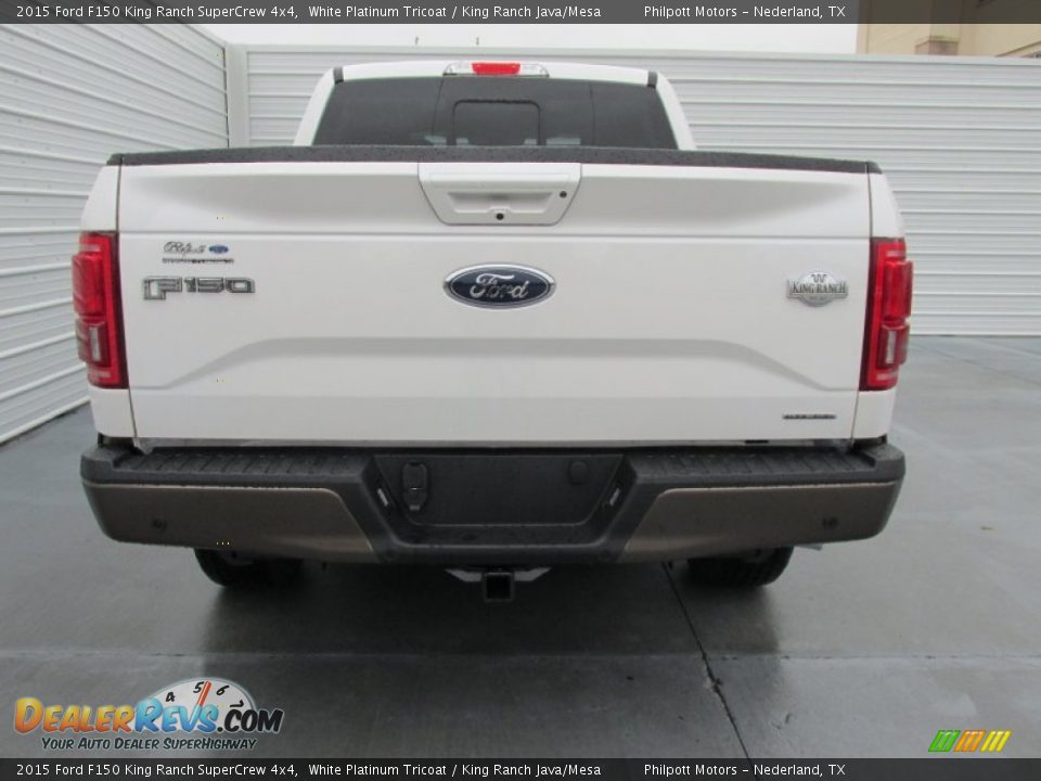 2015 Ford F150 King Ranch SuperCrew 4x4 White Platinum Tricoat / King Ranch Java/Mesa Photo #5