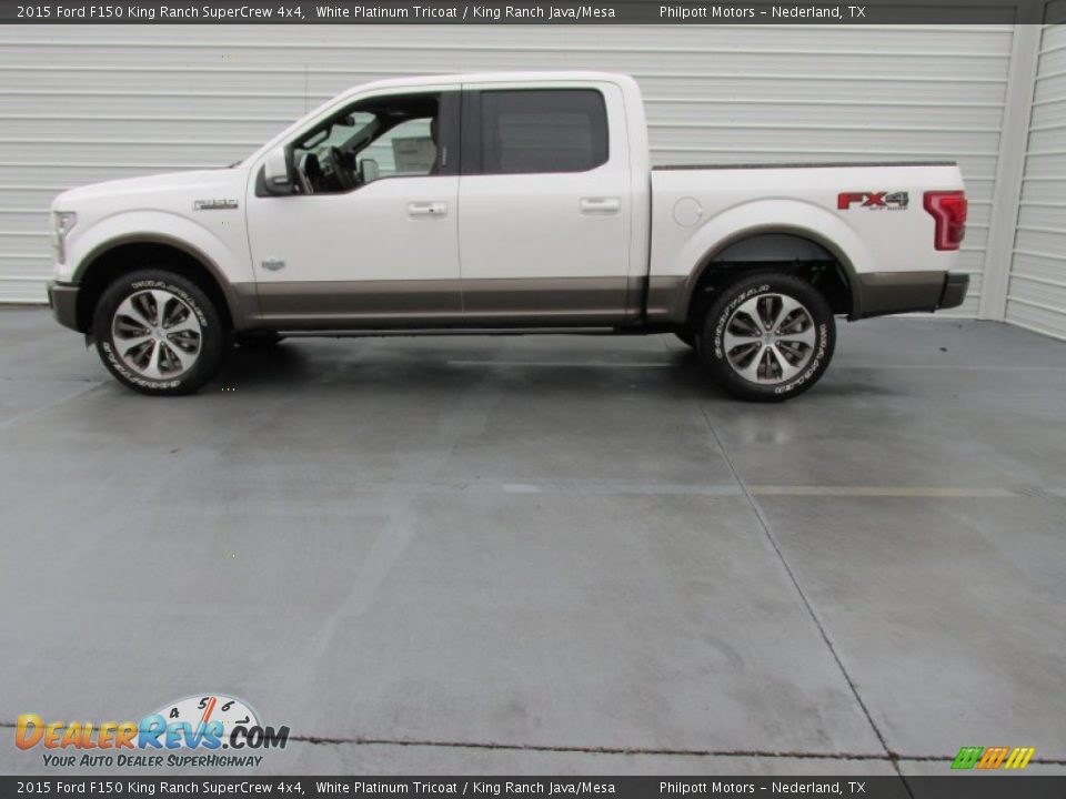 White Platinum Tricoat 2015 Ford F150 King Ranch SuperCrew 4x4 Photo #6