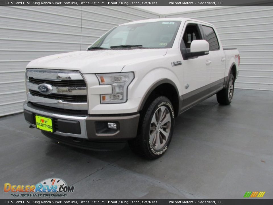 2015 Ford F150 King Ranch SuperCrew 4x4 White Platinum Tricoat / King Ranch Java/Mesa Photo #7