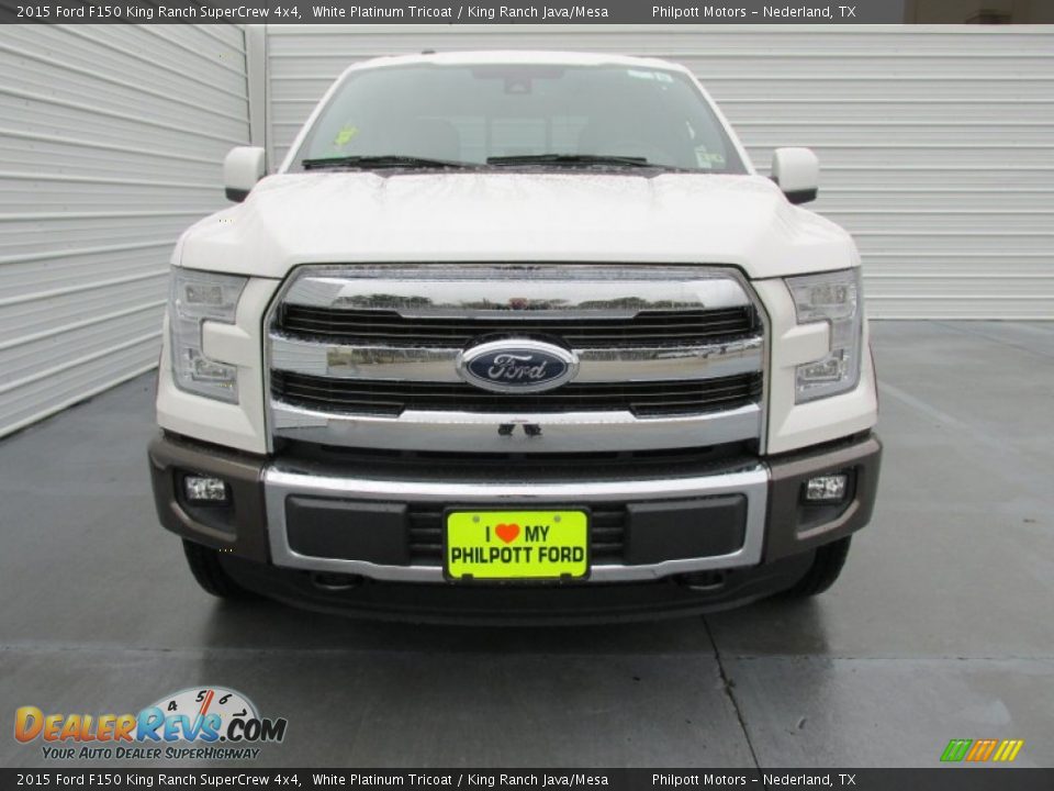 2015 Ford F150 King Ranch SuperCrew 4x4 White Platinum Tricoat / King Ranch Java/Mesa Photo #8