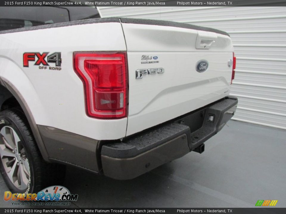 2015 Ford F150 King Ranch SuperCrew 4x4 White Platinum Tricoat / King Ranch Java/Mesa Photo #20