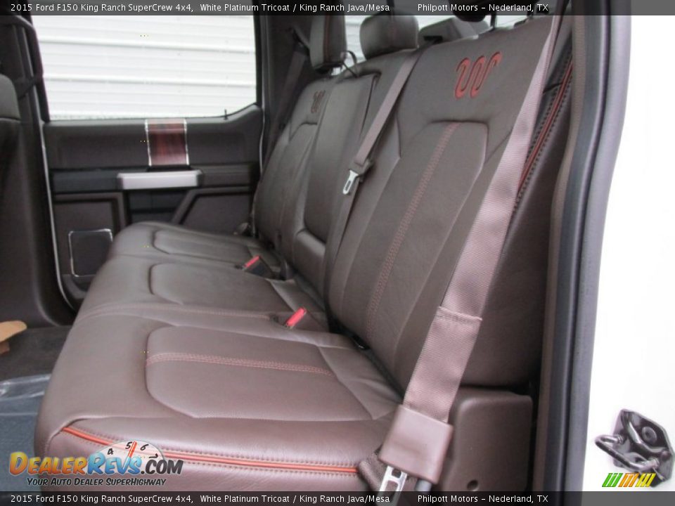 Rear Seat of 2015 Ford F150 King Ranch SuperCrew 4x4 Photo #25