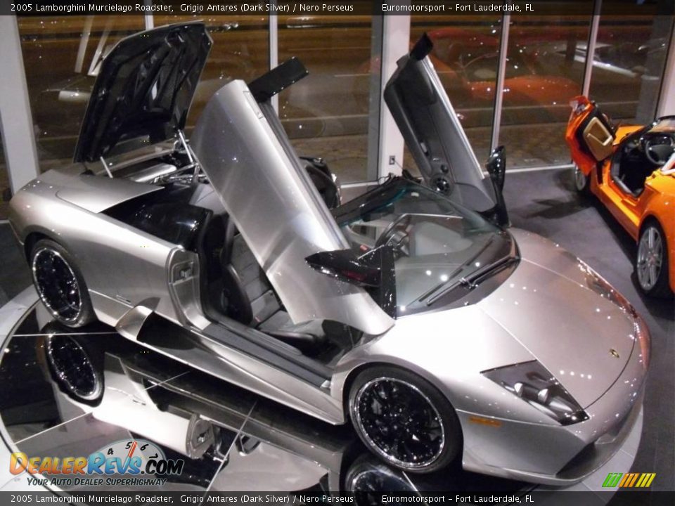 2005 Lamborghini Murcielago Roadster Grigio Antares (Dark Silver) / Nero Perseus Photo #1