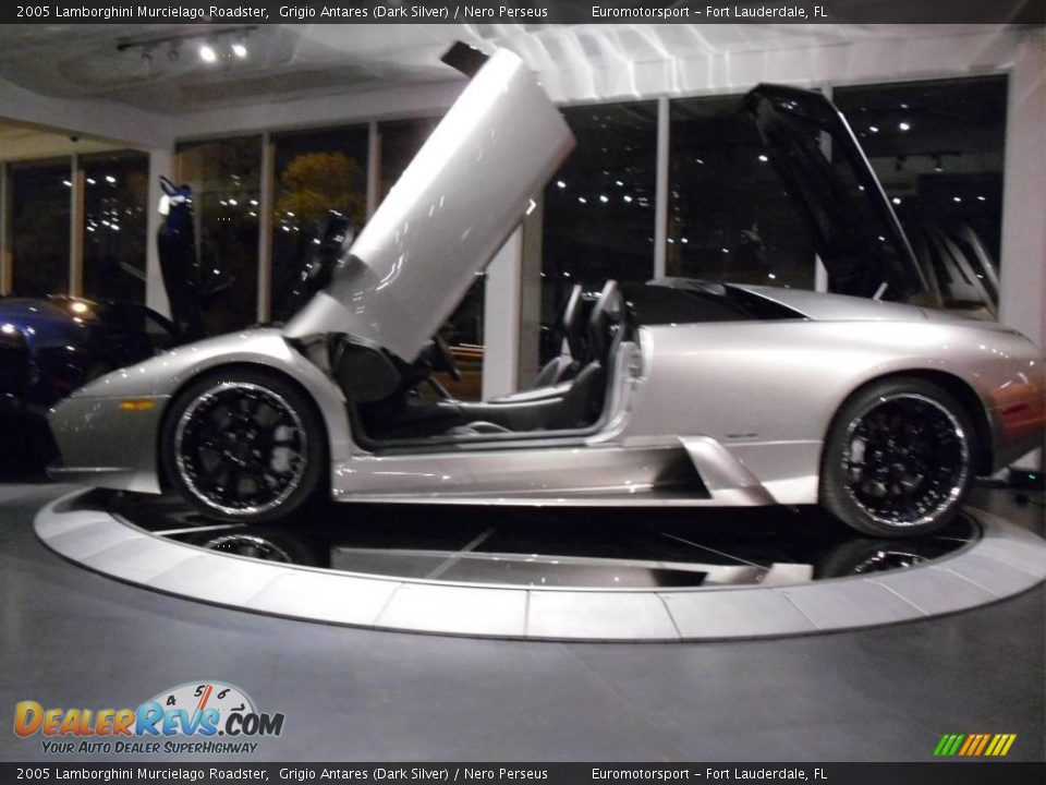 2005 Lamborghini Murcielago Roadster Grigio Antares (Dark Silver) / Nero Perseus Photo #4