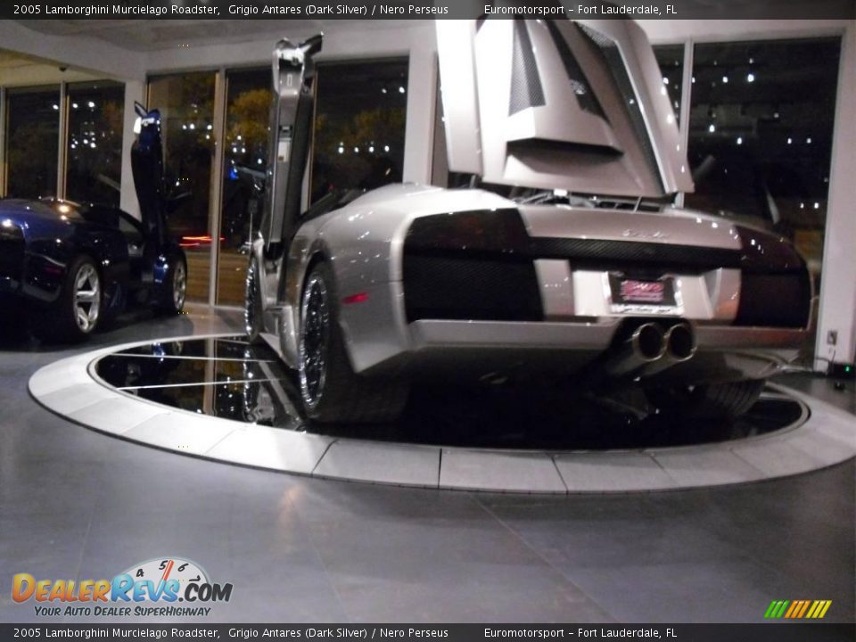 2005 Lamborghini Murcielago Roadster Grigio Antares (Dark Silver) / Nero Perseus Photo #10