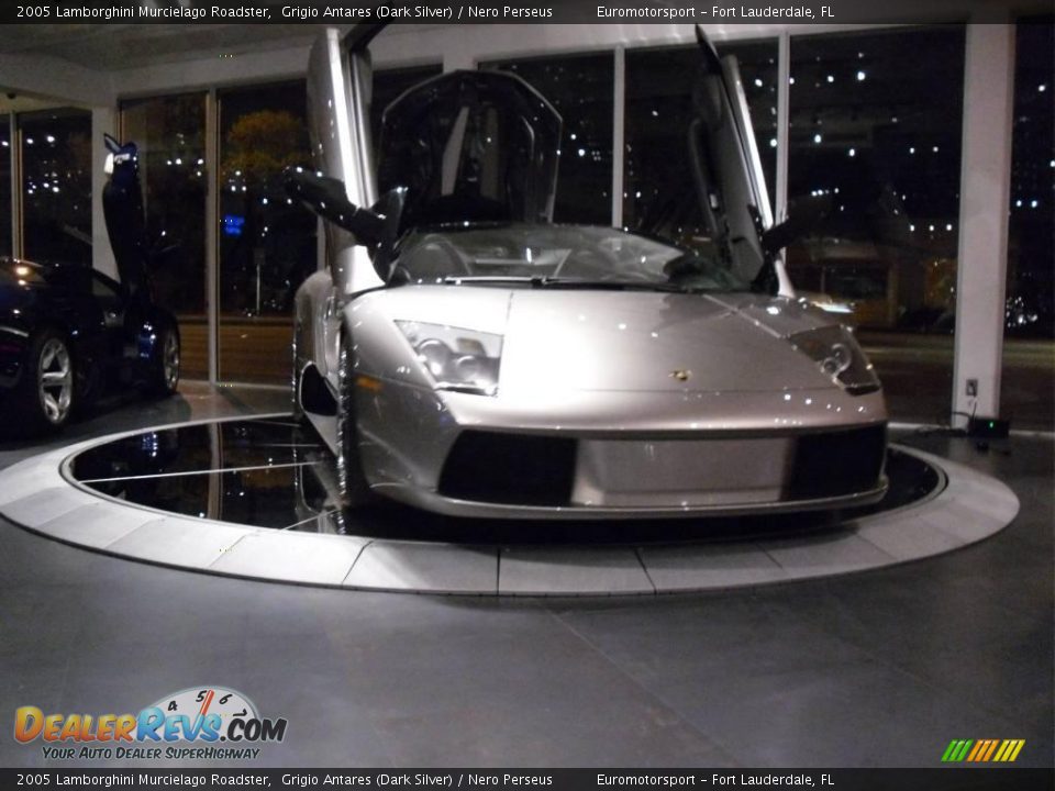 2005 Lamborghini Murcielago Roadster Grigio Antares (Dark Silver) / Nero Perseus Photo #15
