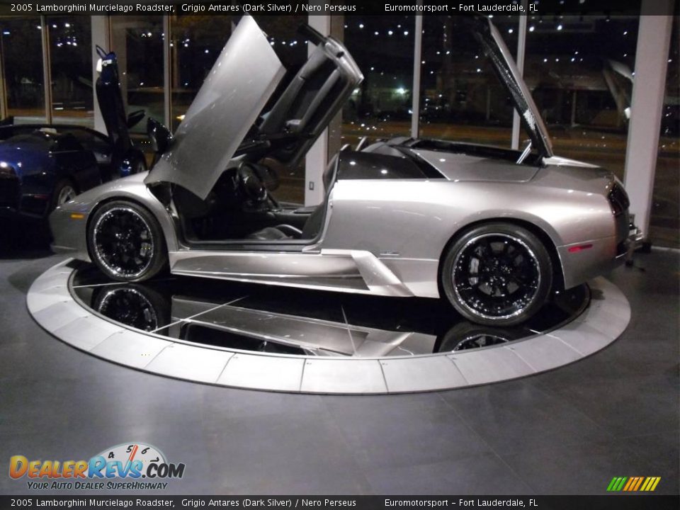 2005 Lamborghini Murcielago Roadster Grigio Antares (Dark Silver) / Nero Perseus Photo #19