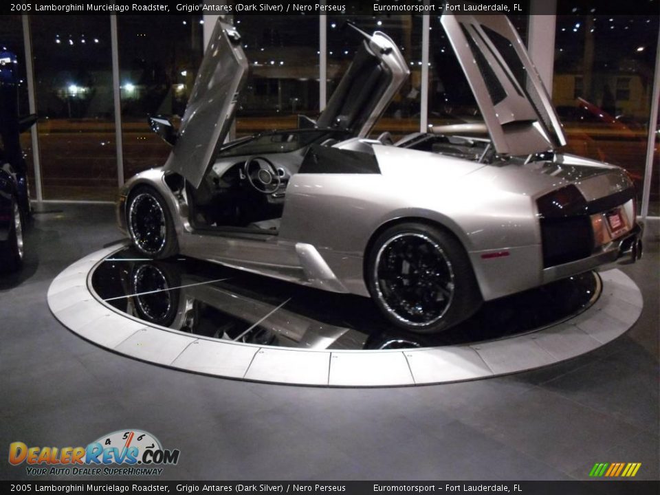 2005 Lamborghini Murcielago Roadster Grigio Antares (Dark Silver) / Nero Perseus Photo #20