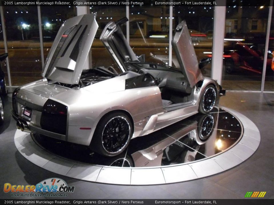 2005 Lamborghini Murcielago Roadster Grigio Antares (Dark Silver) / Nero Perseus Photo #21