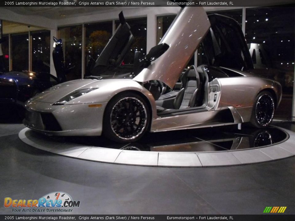 2005 Lamborghini Murcielago Roadster Grigio Antares (Dark Silver) / Nero Perseus Photo #23
