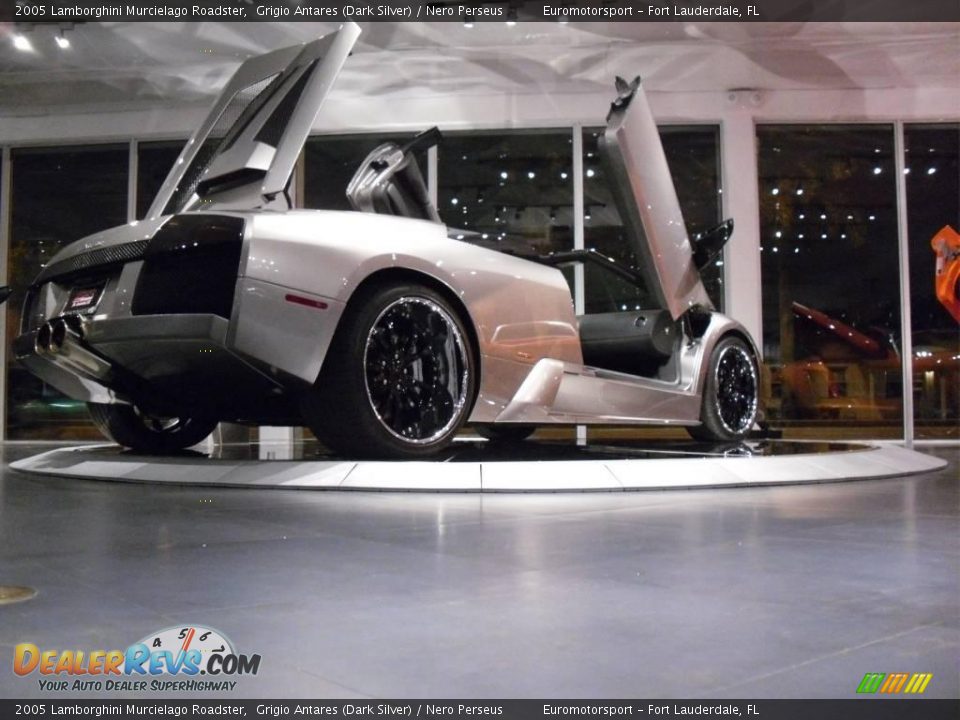 2005 Lamborghini Murcielago Roadster Grigio Antares (Dark Silver) / Nero Perseus Photo #24