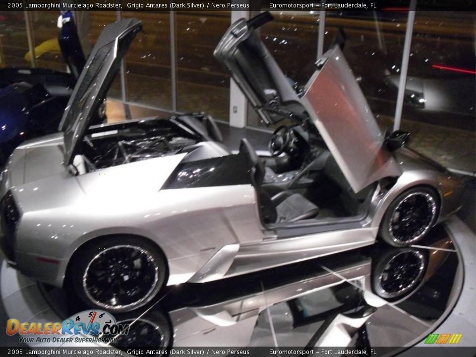 2005 Lamborghini Murcielago Roadster Grigio Antares (Dark Silver) / Nero Perseus Photo #25