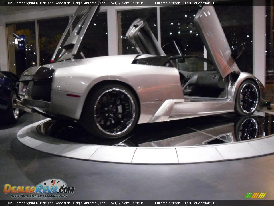 2005 Lamborghini Murcielago Roadster Grigio Antares (Dark Silver) / Nero Perseus Photo #27
