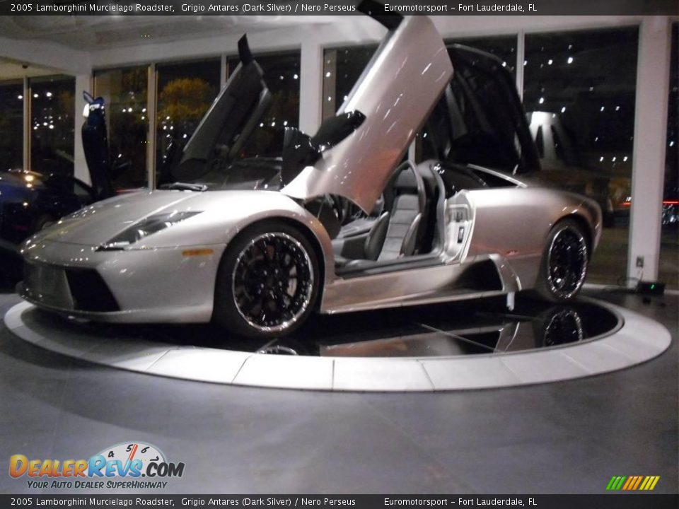 2005 Lamborghini Murcielago Roadster Grigio Antares (Dark Silver) / Nero Perseus Photo #29