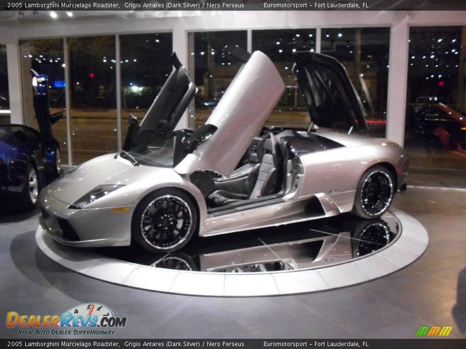 2005 Lamborghini Murcielago Roadster Grigio Antares (Dark Silver) / Nero Perseus Photo #30