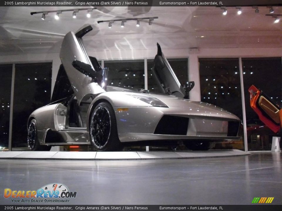 2005 Lamborghini Murcielago Roadster Grigio Antares (Dark Silver) / Nero Perseus Photo #31