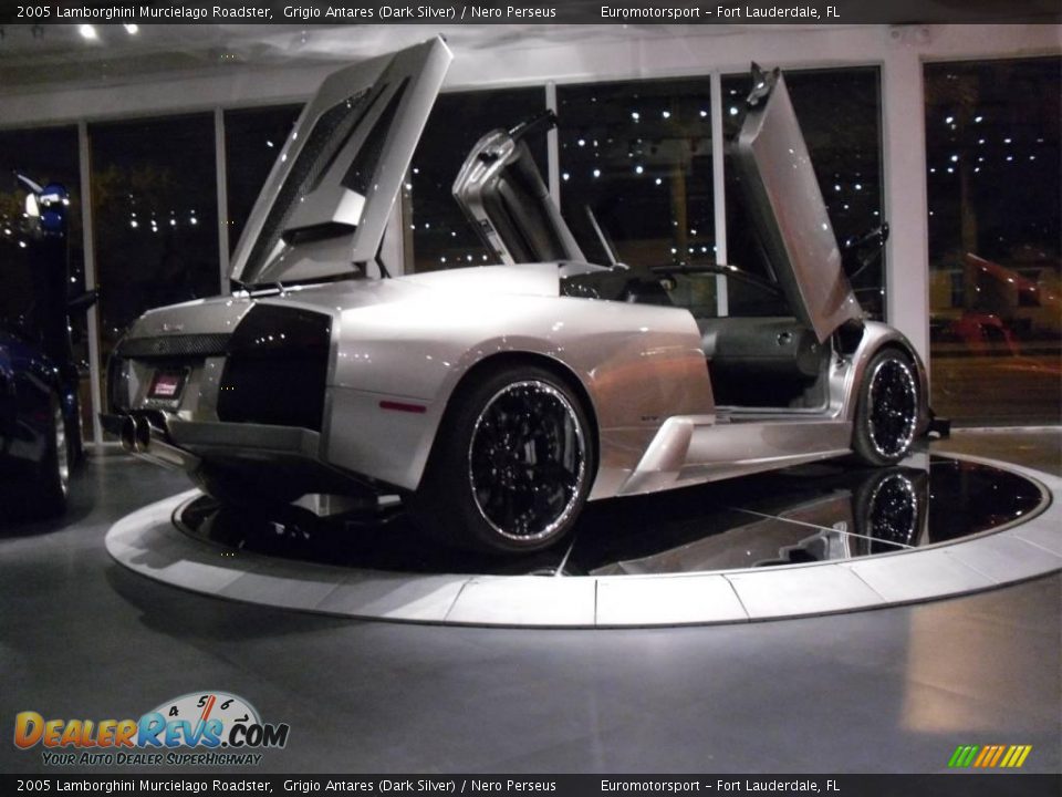 2005 Lamborghini Murcielago Roadster Grigio Antares (Dark Silver) / Nero Perseus Photo #35