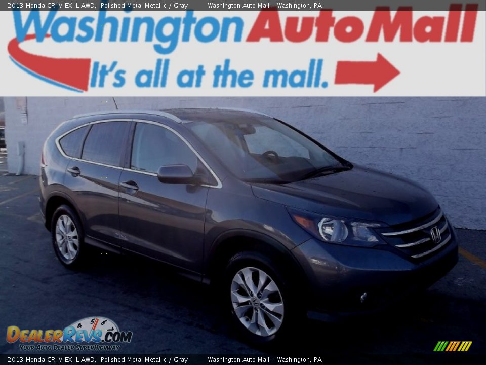 2013 Honda CR-V EX-L AWD Polished Metal Metallic / Gray Photo #1