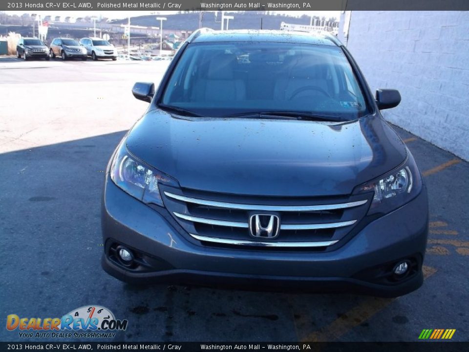2013 Honda CR-V EX-L AWD Polished Metal Metallic / Gray Photo #4
