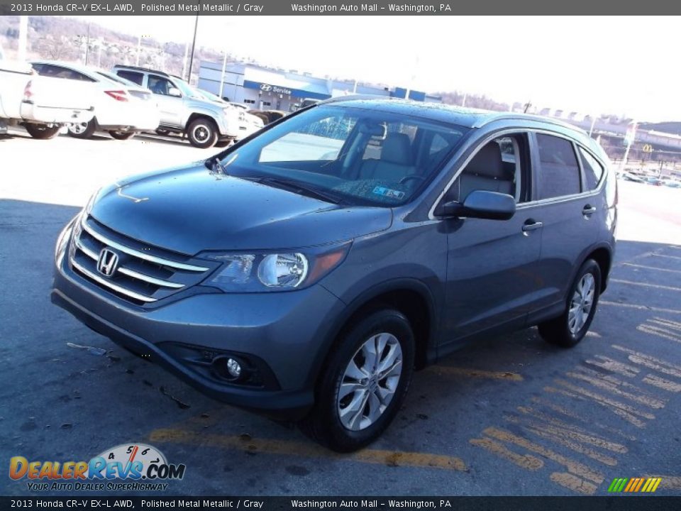 2013 Honda CR-V EX-L AWD Polished Metal Metallic / Gray Photo #5