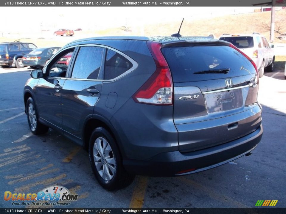 2013 Honda CR-V EX-L AWD Polished Metal Metallic / Gray Photo #6