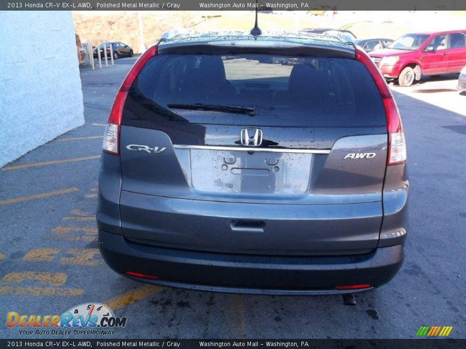 2013 Honda CR-V EX-L AWD Polished Metal Metallic / Gray Photo #7