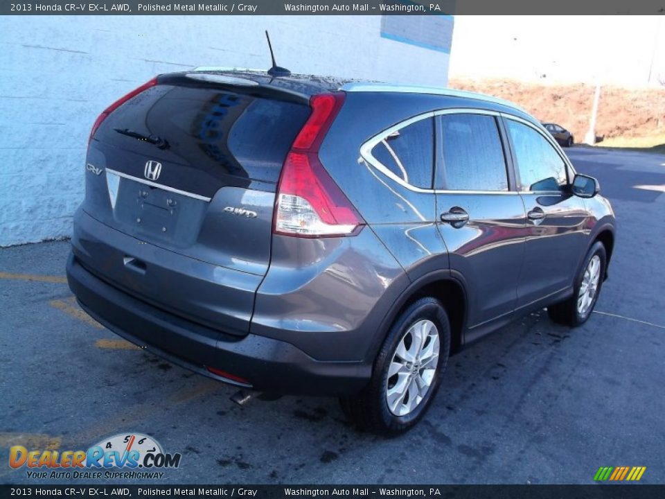 2013 Honda CR-V EX-L AWD Polished Metal Metallic / Gray Photo #8