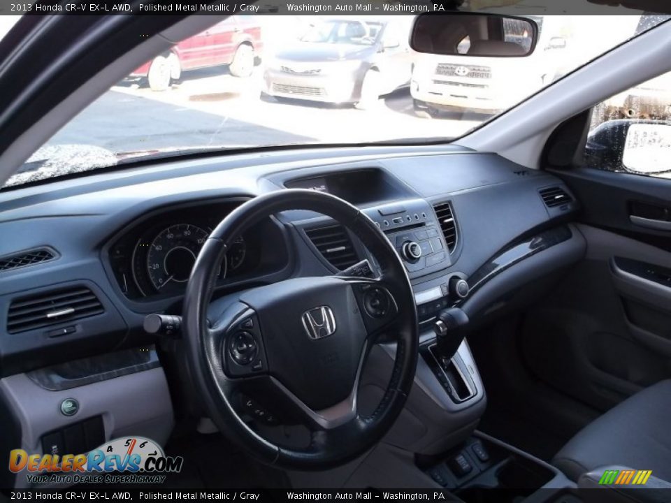 2013 Honda CR-V EX-L AWD Polished Metal Metallic / Gray Photo #10
