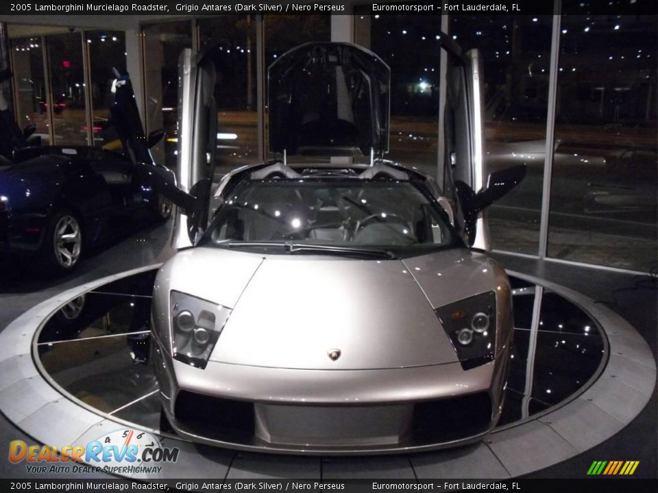 2005 Lamborghini Murcielago Roadster Grigio Antares (Dark Silver) / Nero Perseus Photo #39