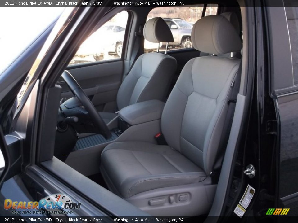 2012 Honda Pilot EX 4WD Crystal Black Pearl / Gray Photo #11