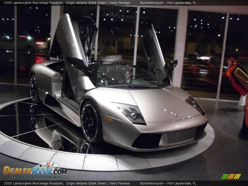 2005 Lamborghini Murcielago Roadster Grigio Antares (Dark Silver) / Nero Perseus Photo #47