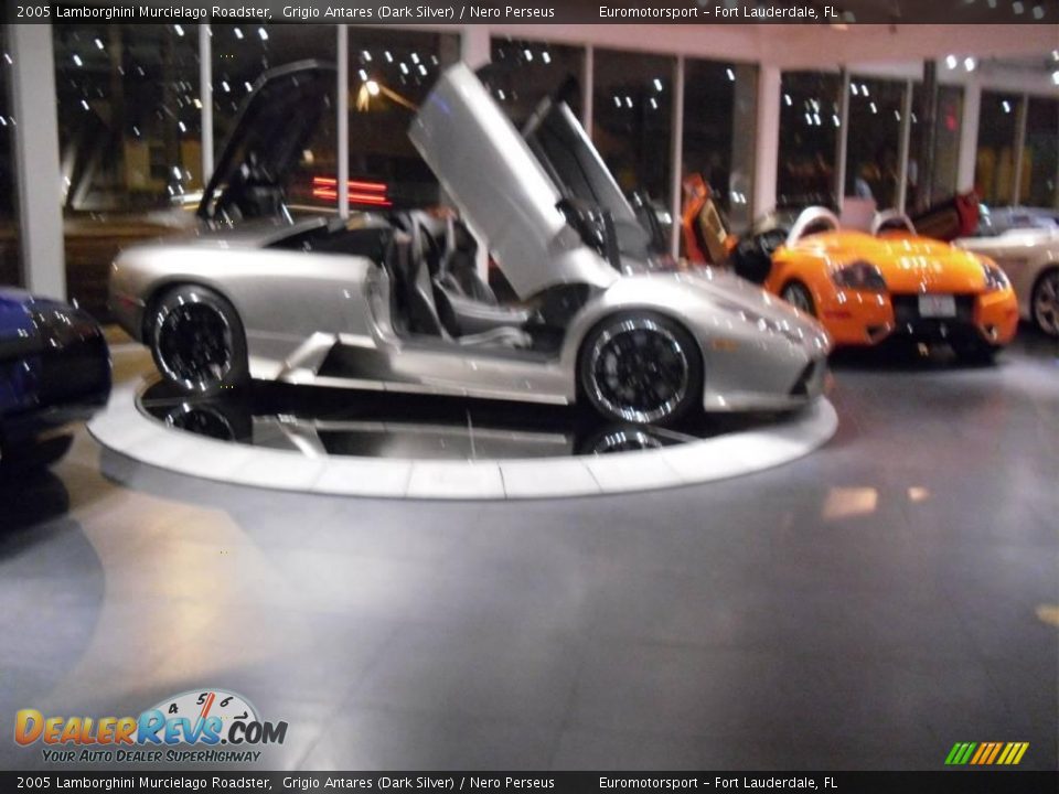 2005 Lamborghini Murcielago Roadster Grigio Antares (Dark Silver) / Nero Perseus Photo #51