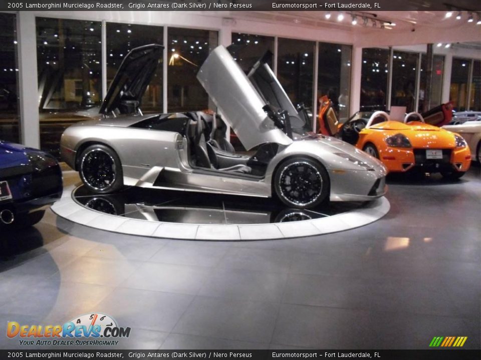 2005 Lamborghini Murcielago Roadster Grigio Antares (Dark Silver) / Nero Perseus Photo #52