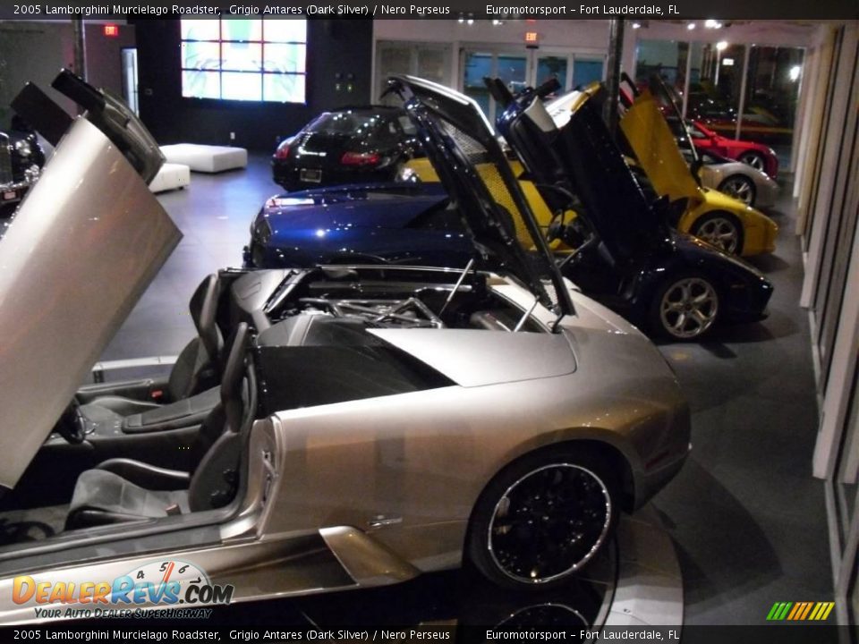 2005 Lamborghini Murcielago Roadster Grigio Antares (Dark Silver) / Nero Perseus Photo #53