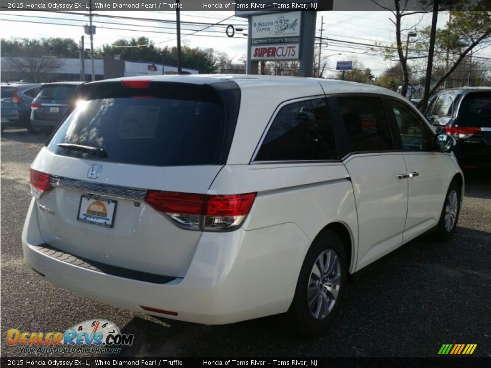 2015 Honda Odyssey EX-L White Diamond Pearl / Truffle Photo #2