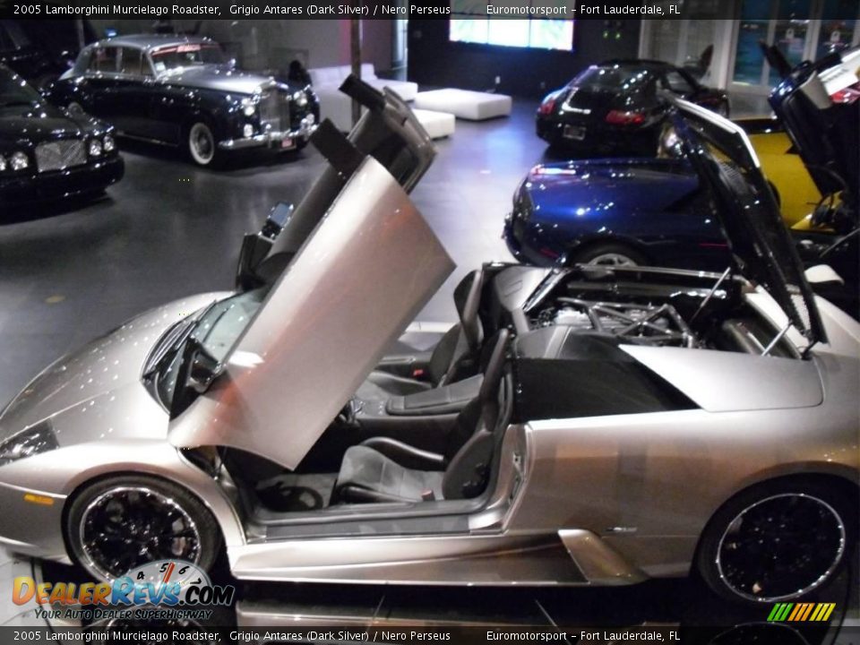 2005 Lamborghini Murcielago Roadster Grigio Antares (Dark Silver) / Nero Perseus Photo #54