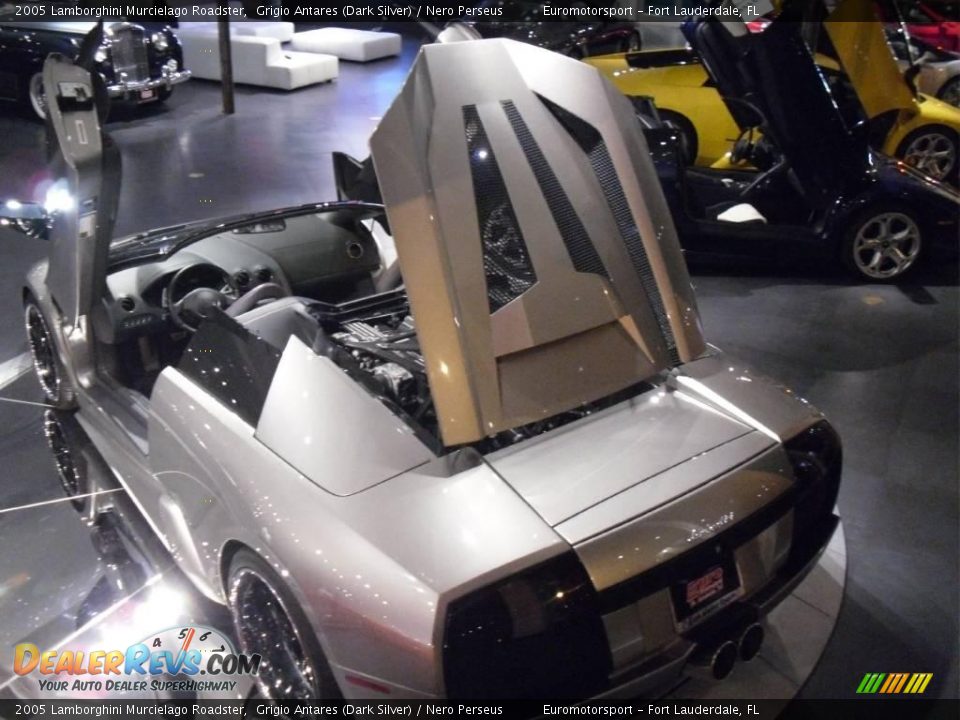 2005 Lamborghini Murcielago Roadster Grigio Antares (Dark Silver) / Nero Perseus Photo #55