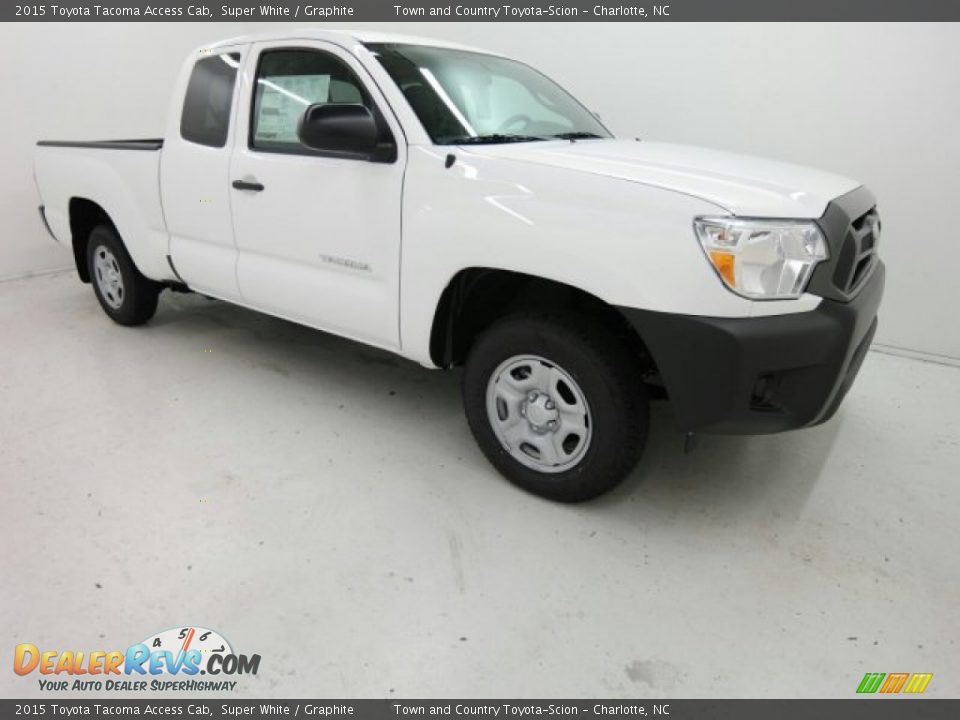 2015 Toyota Tacoma Access Cab Super White / Graphite Photo #4