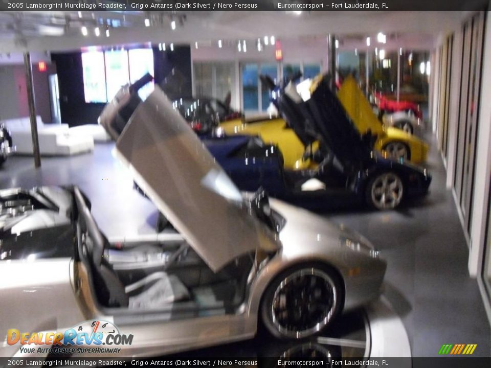 2005 Lamborghini Murcielago Roadster Grigio Antares (Dark Silver) / Nero Perseus Photo #56