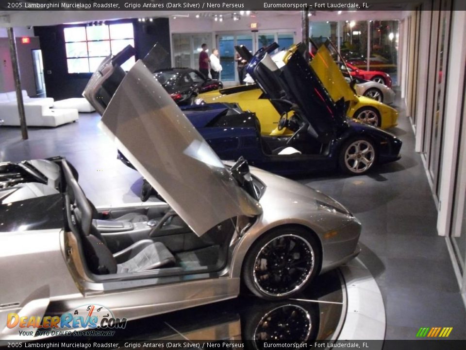 2005 Lamborghini Murcielago Roadster Grigio Antares (Dark Silver) / Nero Perseus Photo #57
