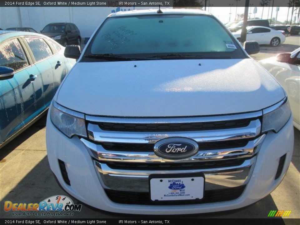 2014 Ford Edge SE Oxford White / Medium Light Stone Photo #2
