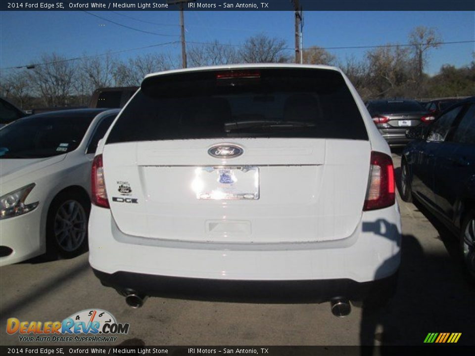 2014 Ford Edge SE Oxford White / Medium Light Stone Photo #6