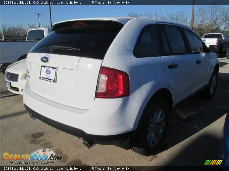 2014 Ford Edge SE Oxford White / Medium Light Stone Photo #7