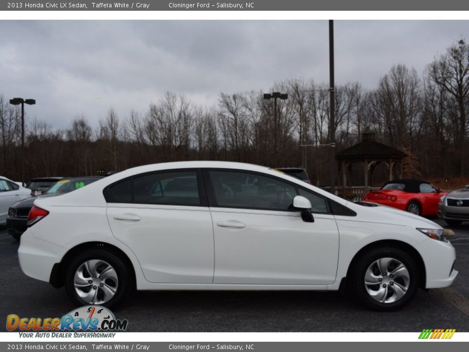 2013 Honda Civic LX Sedan Taffeta White / Gray Photo #2