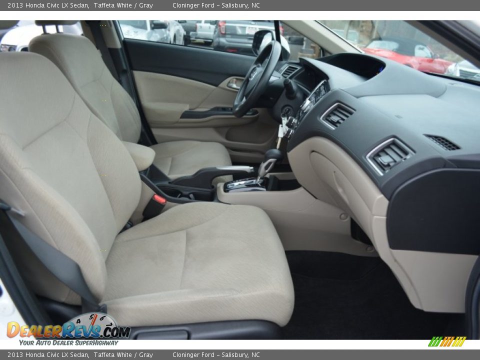 2013 Honda Civic LX Sedan Taffeta White / Gray Photo #16